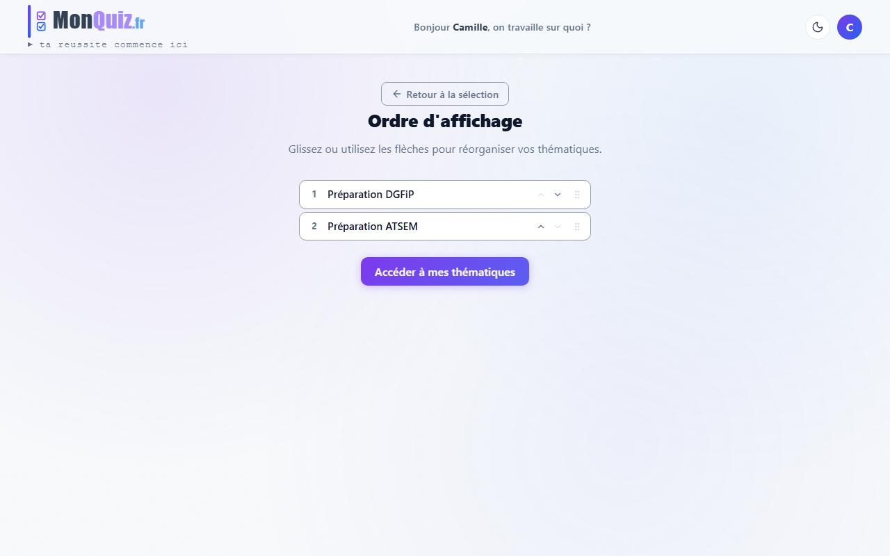 Choisis ce qui apparaît dans ton espace